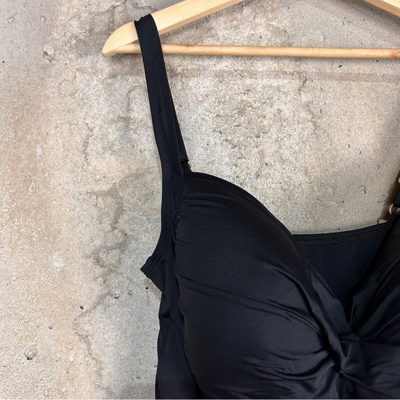 La Blanca black skirt one piece swim suit with built in padding 20w - Picture 4 of 12